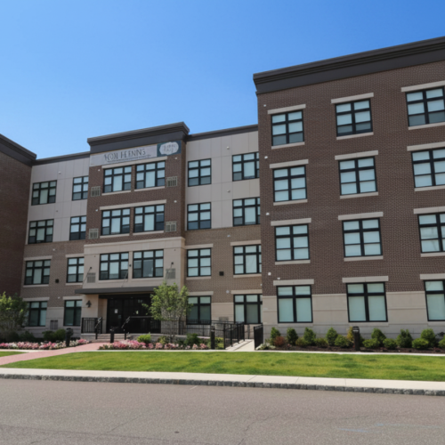 Exterior of Berkeley House Apartments in Berkeley Heights, NJ